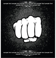 Fist background vector image