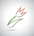Tulip drawing vector image