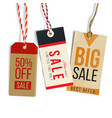 Realistic tags in vintage style vector image