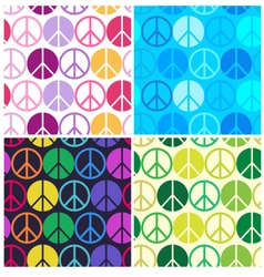 Peace seamless pattern vector image