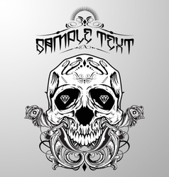 Skull ornament vector image