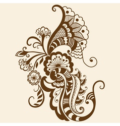 Ethnic Mehndi Floral vector image