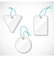 Set of plastic tags on the rope vector image