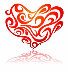 Floral heart vector image
