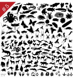Animal silhouettes vector image