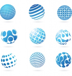 Abstract globes vector image