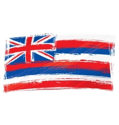 Grunge Hawaii flag vector image