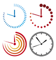 Clock icons vector image