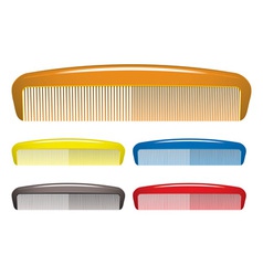 Plastic hair comb vector image