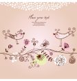 Floral background greeting card vector image