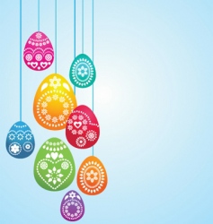 Easter egg card vector image