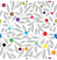 Leaf patter flowe vector image