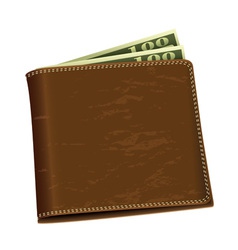 Leather wallet vector image