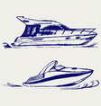 Luxury yacht vector image