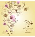 Floral background greeting card vector image