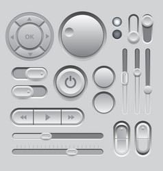 Gray Web UI Elements Design vector image