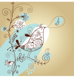 Floral background greeting card vector image