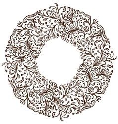 Ornamental frame hand drawing for your design vector image