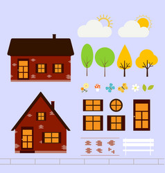 House of red brick vector image