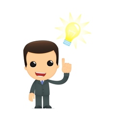 Funny cartoon boss vector image