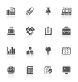 Business office icons vector image