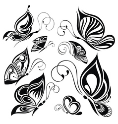 Artistic pattern with butterflies suitable for a vector image