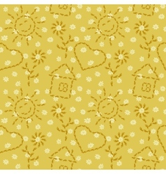 Seamless pattern from footprints vector image