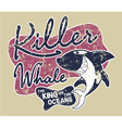 Killer whale badge vector image