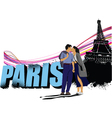 Paris typography vector image