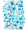 Seamless pattern of the business icons vector image