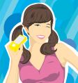 Cheesy advertising vector image