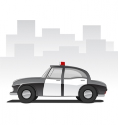 Cartoon police car vector image