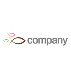 Ichthus symbol logo vector image