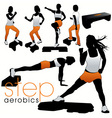 Step aerobics vector image