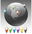 Globe with Pointers Globe with Pointers vector image