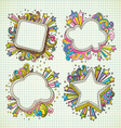 Set of abstract frame doodle vector image