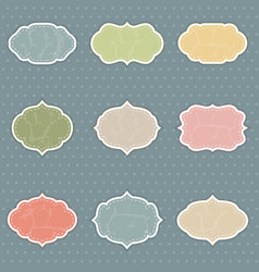 Set of vintage frames vector image
