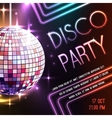 Disco Party Poster vector image