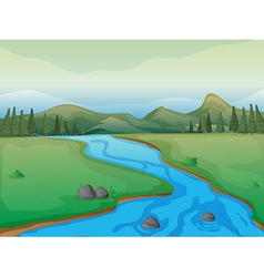 Flowing river vector image