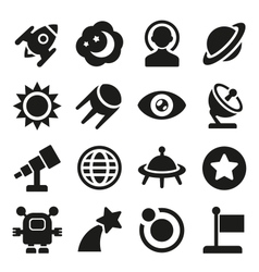 Space icons set vector image