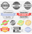 Premium quality and sale labels vector image