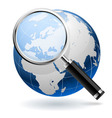 Global search concept isolated on white background vector image