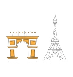 Eiffel tower on the white Royalty Free Vector Image