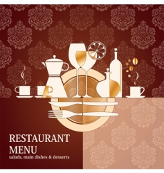 Vector restaurant menu design vector image