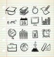 Sketchy education vector image