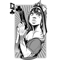 Queen gun vector image