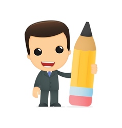 Funny cartoon boss vector image