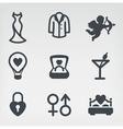 Wedding icon set vector image