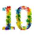 Color Paint Splashes Gradient Font Symbols vector image