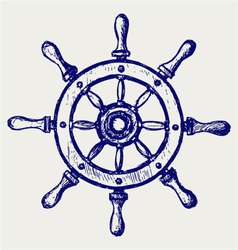 Wheel marine wooden Wheel marine wooden vector image